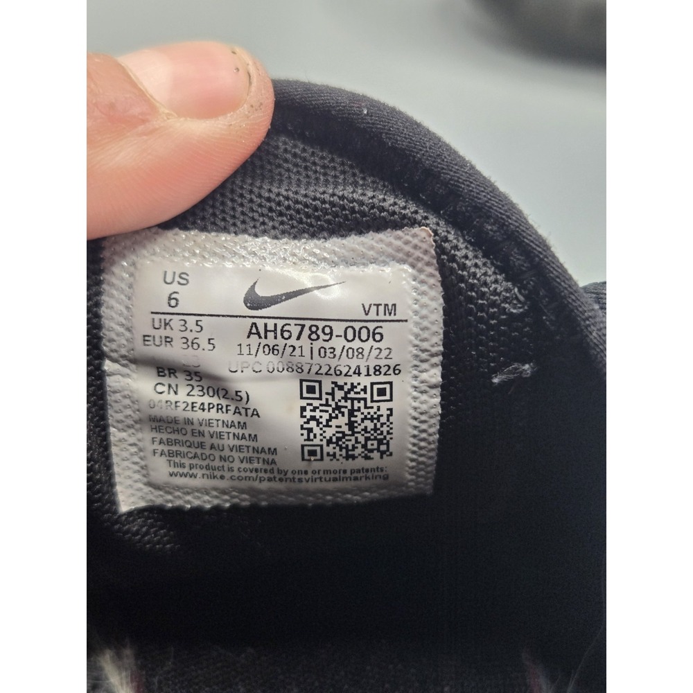 Nike Air Max 270 Black Sneakers Women's Size 6 Running Shoes AH6789-006 - Picture 5 of 10